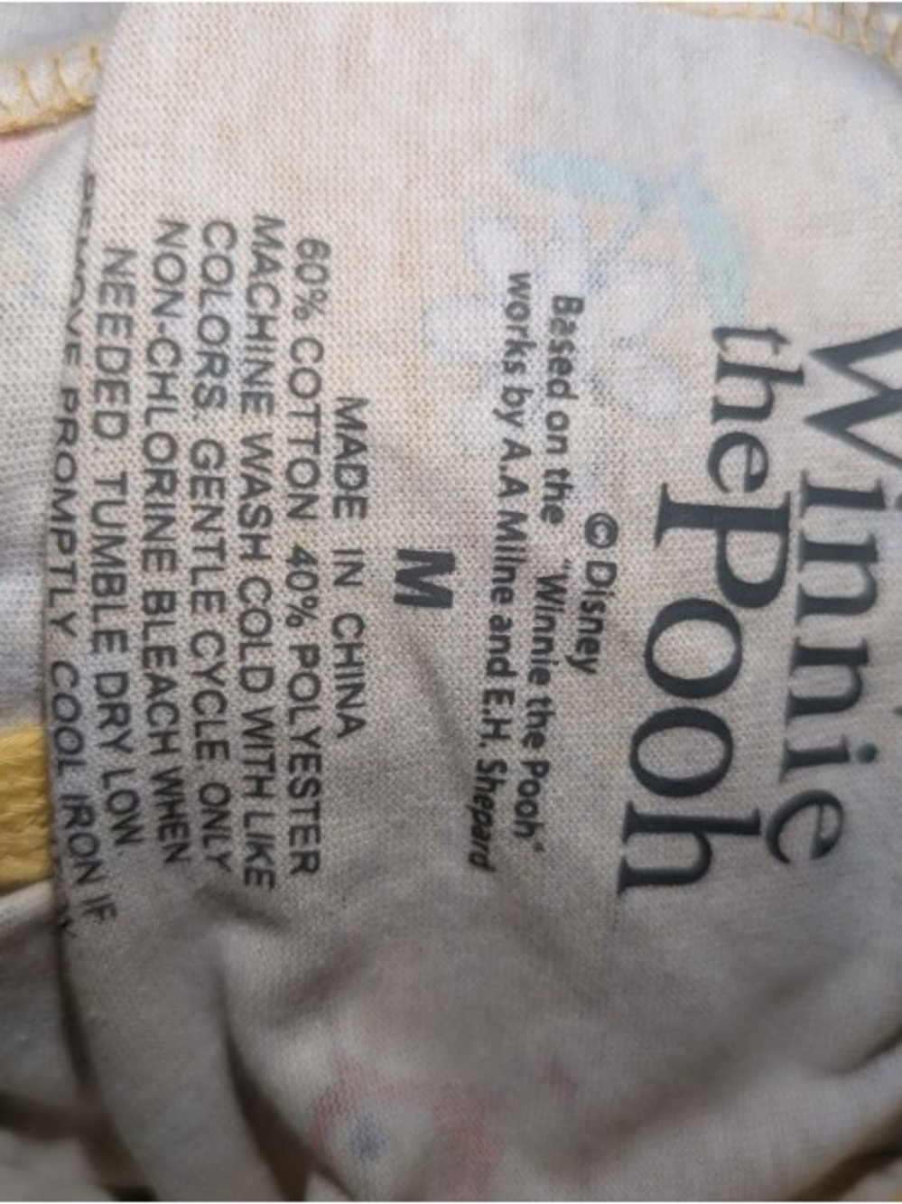 Disney Winnie the Pooh Pale Yellow Sleep Pants - Picture 9 of 9